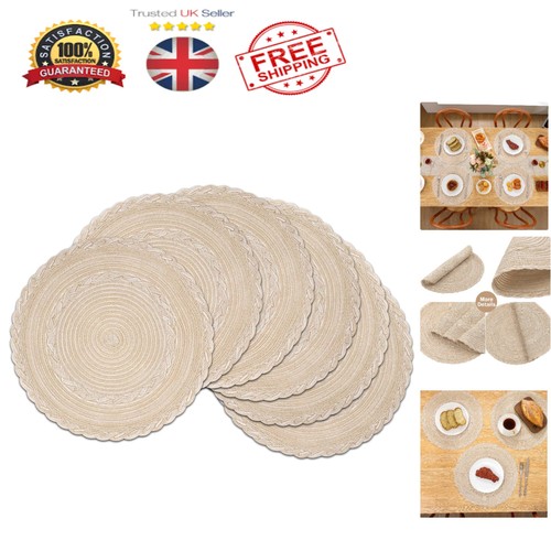 Washable round placemats set - washable,