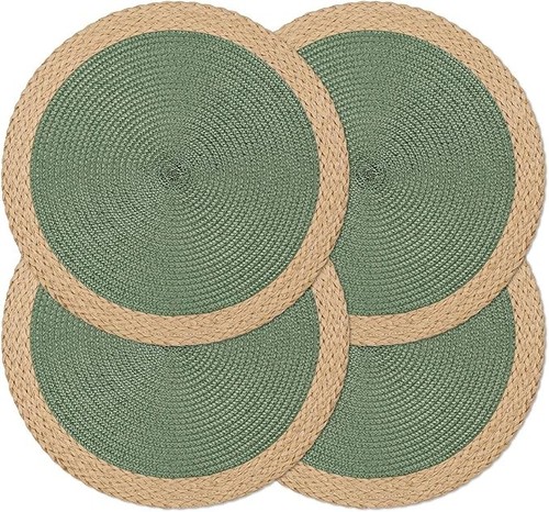 4pcs round woven placemats - placemats, 15