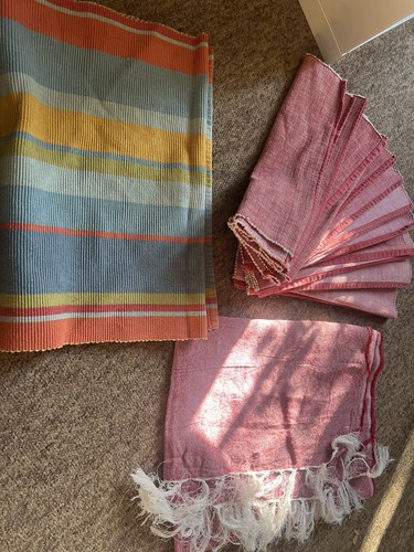 Colourful dining table fabric - dining,