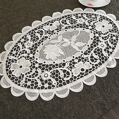 Retro flower fabric placemats - retro,