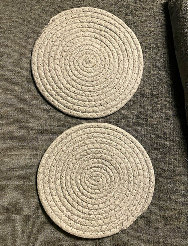 Set round light grey - round,