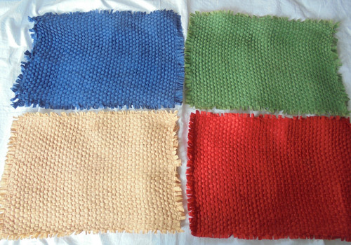 Vintage woven place mats - woven,