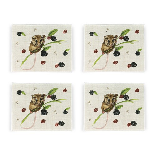 Dormouse berries placemat - berries,