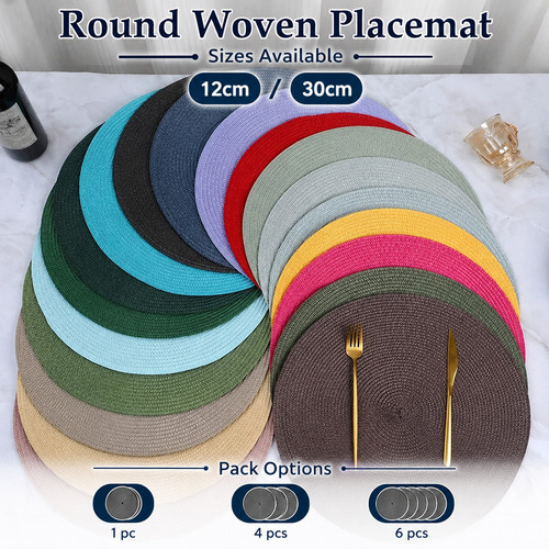 Woven table place mats - mats, large