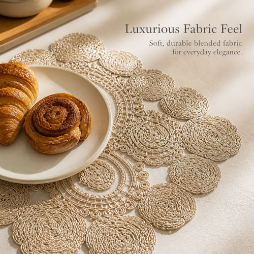 European cloth table mats - european,
