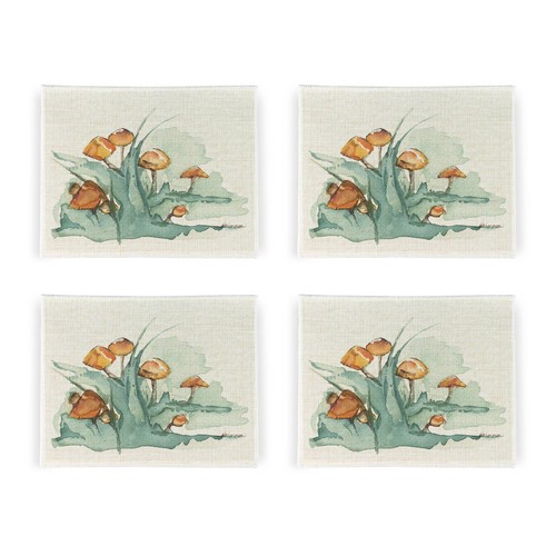 Wild mushrooms placemat - placemat, set