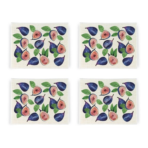 Vibrant figs placemats set - set,