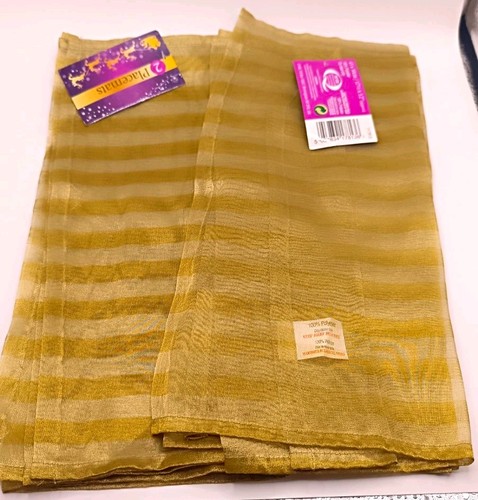 Gold striped placemats - striped,