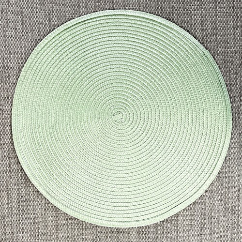 Set green round woven - green,