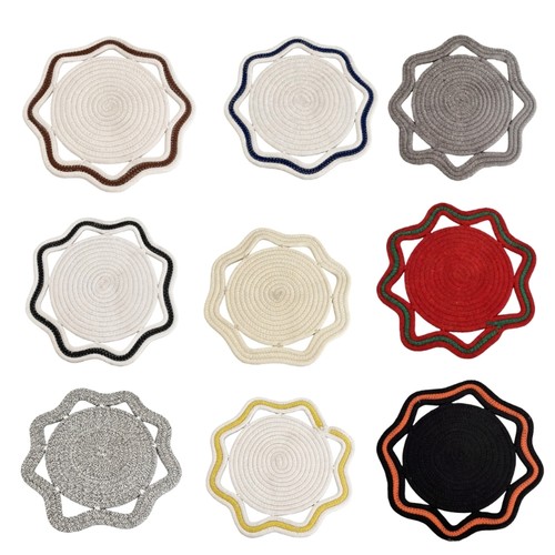 Octagonal braided table mat - braided,