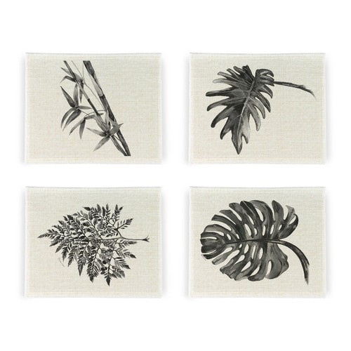 Painted leaves placemat - set,