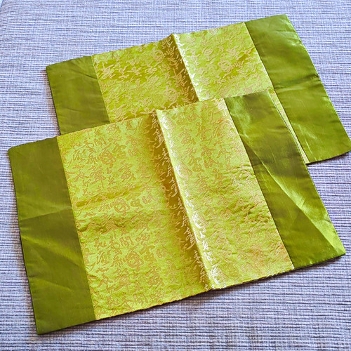 Olive green silk - olive,