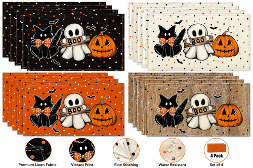 Pcs table mats cat ghost - pcs,