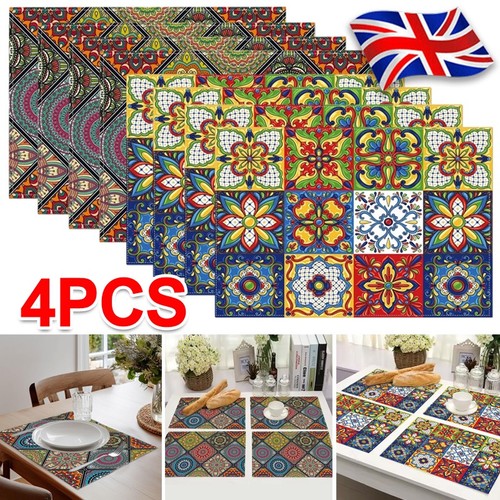 4pcs boho mandala placemats - boho,