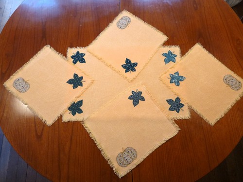 Autumn table mats leaf - mats:,