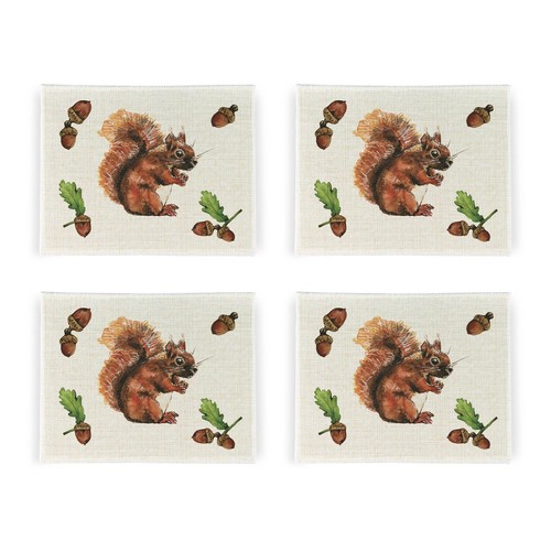 Red squirrel placemat - squirrel,