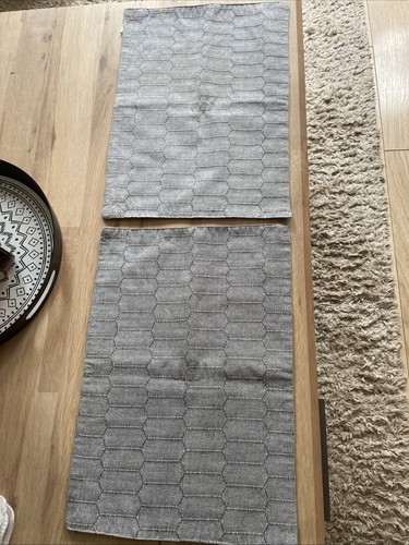 Table mats grey fabric - table,
